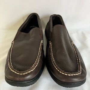 Sperry Dark Brown Leather Slip-On Loafers Sz 8